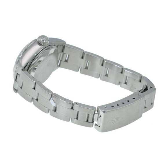 ROLEX DATEJUST 26 MM BLACK INDEX DIAL STAINLESS STEEL FLUTED OYSTER WATCH 79240 - Picture 6 of 10